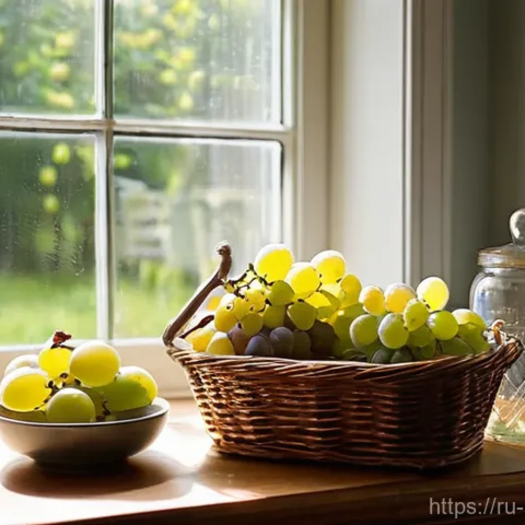 홈메이드 술 초보자를 위한 가이드 - **Prompt 1: The Aspiring Home Winemaker's First Steps**
A brightly lit, cozy kitchen scene, feat...