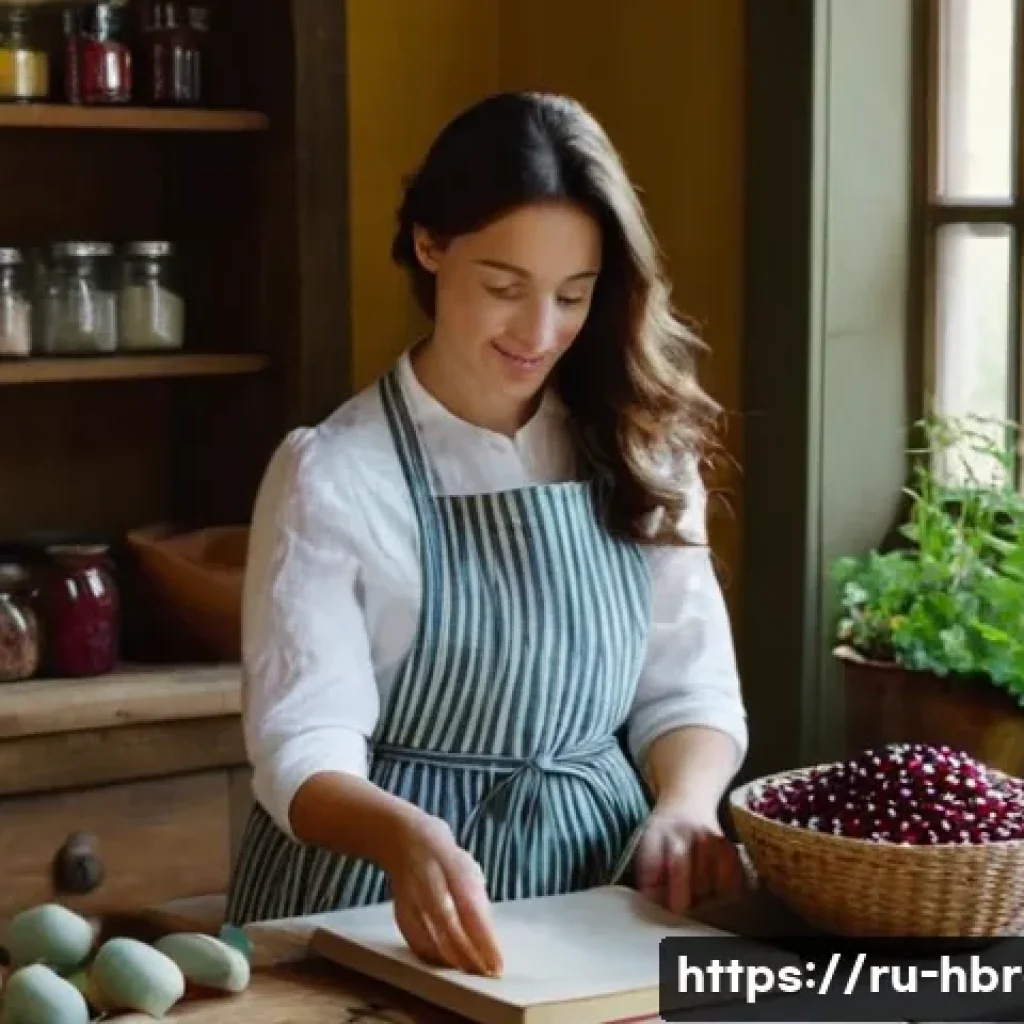 홈메이드 술 브랜드 사례 연구 - **Prompt:** A cozy, rustic kitchen bathed in warm, natural light. A woman, mid-30s, with a thoughtfu...